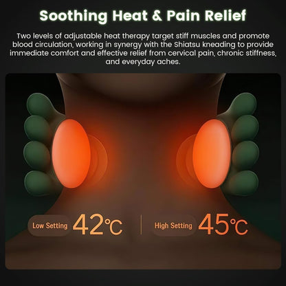 4D Human-Hand Imitation Massager | Ergonomic Shiatsu Therapy for Neck & Back